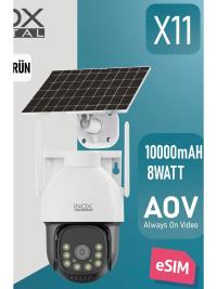 INOX X11 2MP 3.6mm  4G ESİM DESTEKLİ SOLAR KAMERA Ses algılama 20Mt  - 2